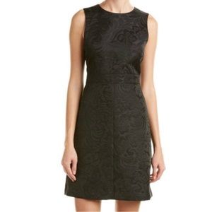 THEORY Raneid NC Aster Jacquard Sleeveless Sheath Mini Dress, Black, Size 4, 8